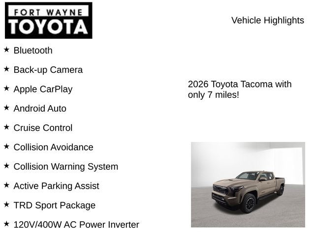 2026 Toyota Tacoma TRD Sport