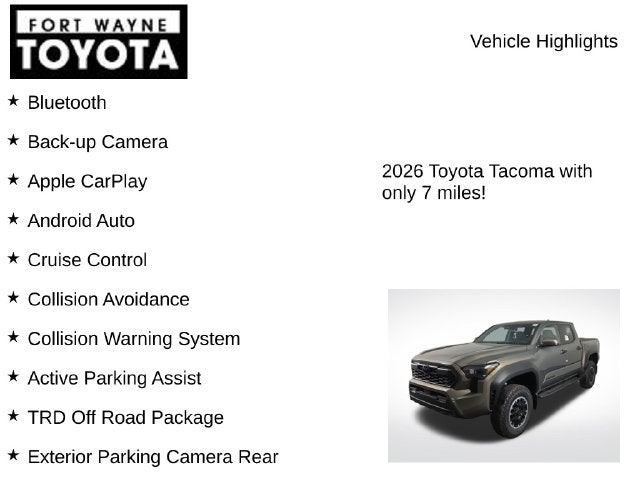 2026 Toyota Tacoma TRD Off-Road