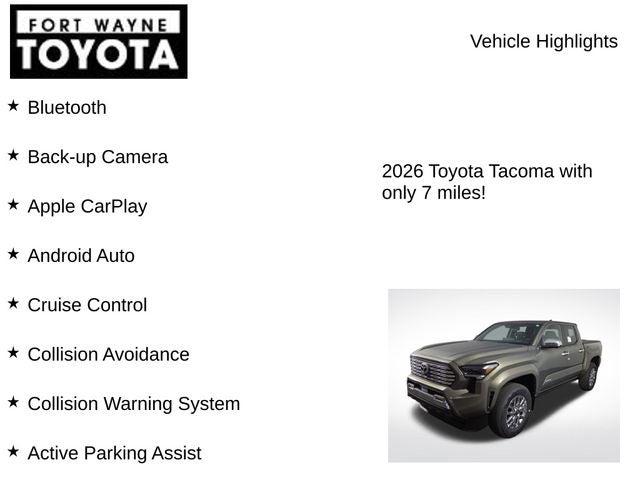 2026 Toyota Tacoma Limited