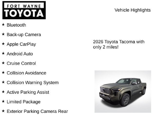 2026 Toyota Tacoma Limited