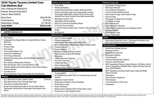 2026 Toyota Tacoma Limited