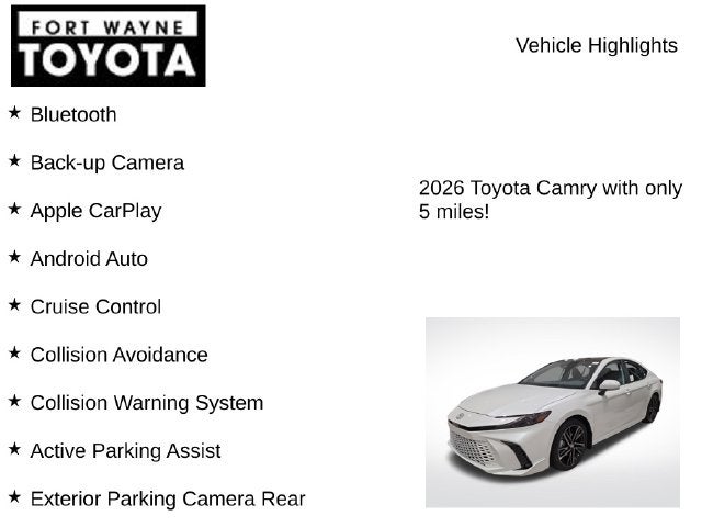 2026 Toyota Camry XSE