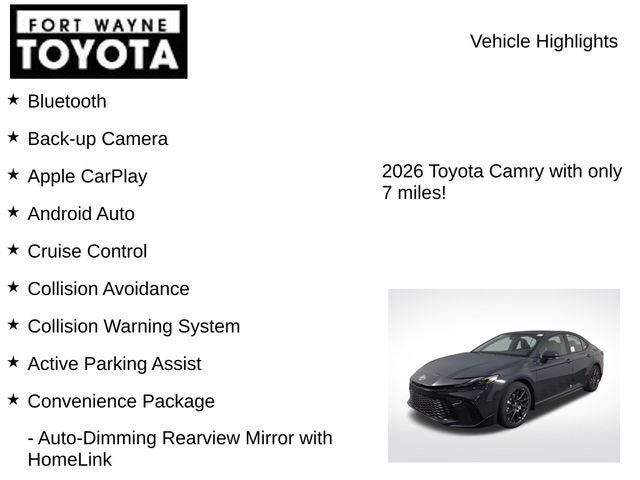 2026 Toyota Camry SE