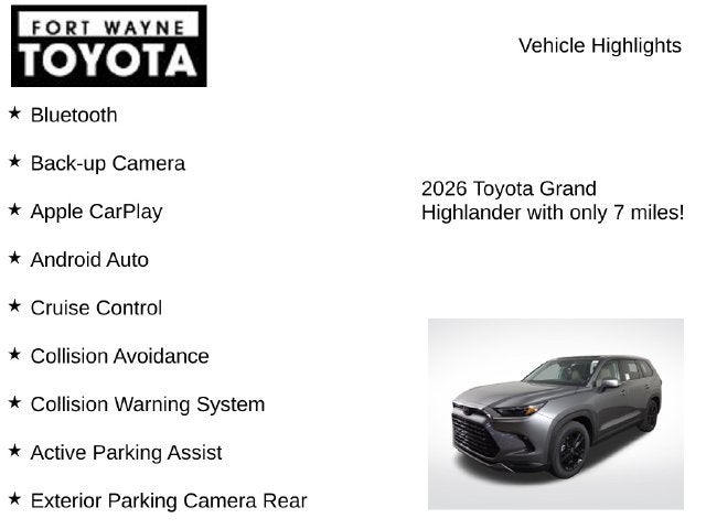 2026 Toyota Grand Highlander Platinum