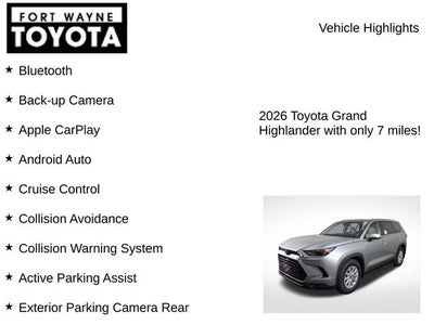 2026 Toyota Grand Highlander Hybrid Hybrid XLE