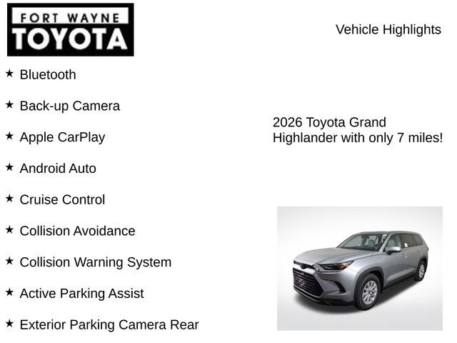 2026 Toyota Grand Highlander Hybrid Hybrid XLE