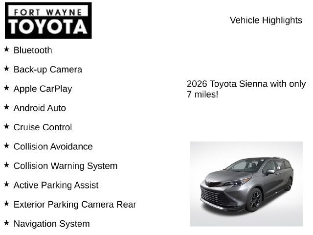 2026 Toyota Sienna Platinum