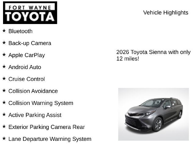 2026 Toyota Sienna XLE