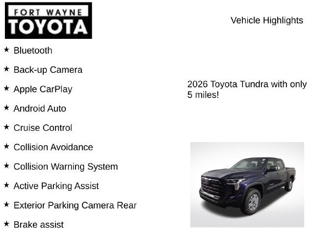 2026 Toyota Tundra SR5