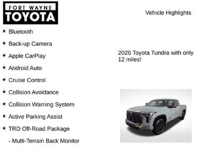 2026 Toyota Tundra i-FORCE MAX 1794 Edition i-FORCE MAX