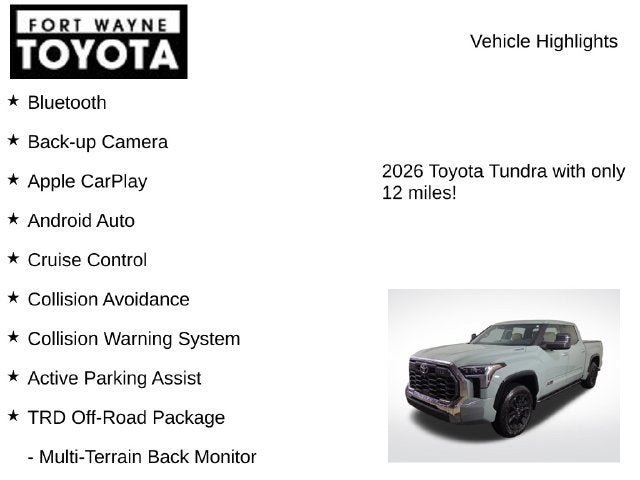 2026 Toyota Tundra i-FORCE MAX 1794 Edition i-FORCE MAX