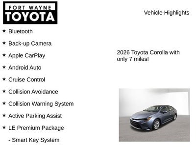 2026 Toyota Corolla LE