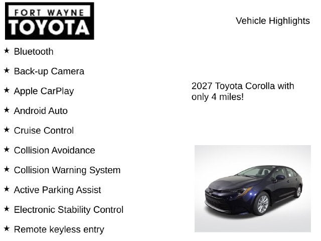 2027 Toyota Corolla LE