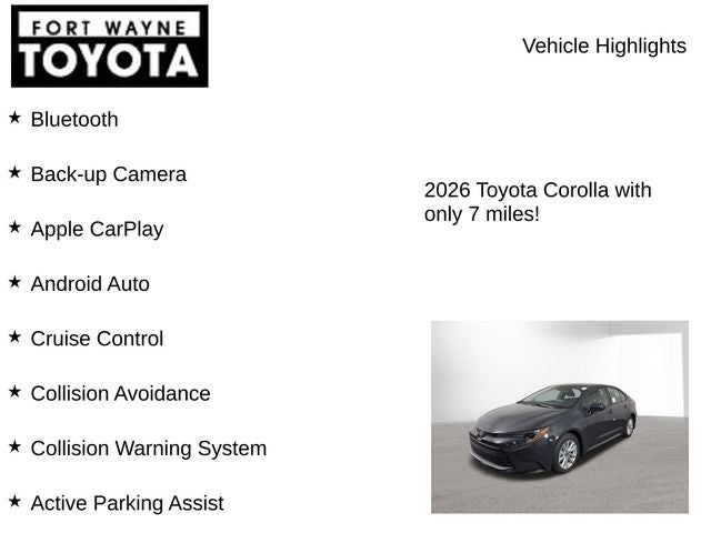 2026 Toyota Corolla LE