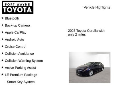 2026 Toyota Corolla LE