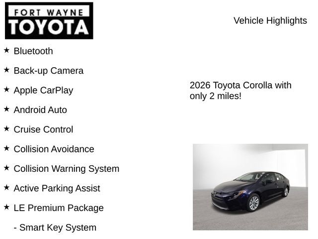 2026 Toyota Corolla LE