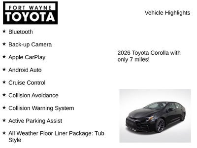2026 Toyota Corolla SE