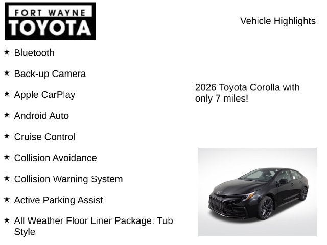 2026 Toyota Corolla SE