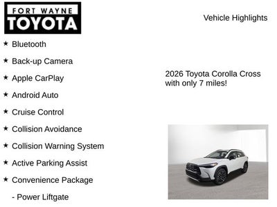 2026 Toyota Corolla Cross XLE