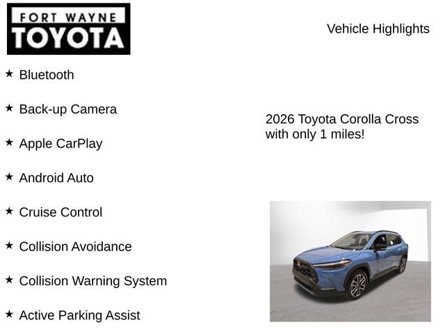 2026 Toyota Corolla Cross XLE