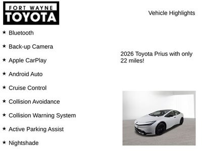 2026 Toyota Prius Plug-in Hybrid Nightshade Edition