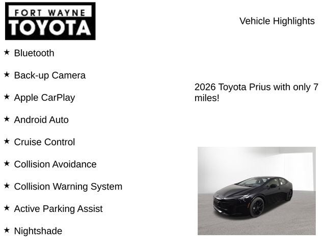 2026 Toyota Prius Plug-in Hybrid Nightshade Edition