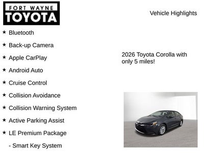 2026 Toyota Corolla Hybrid Hybrid LE