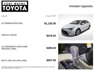 2027 Toyota Corolla Hybrid Hybrid LE