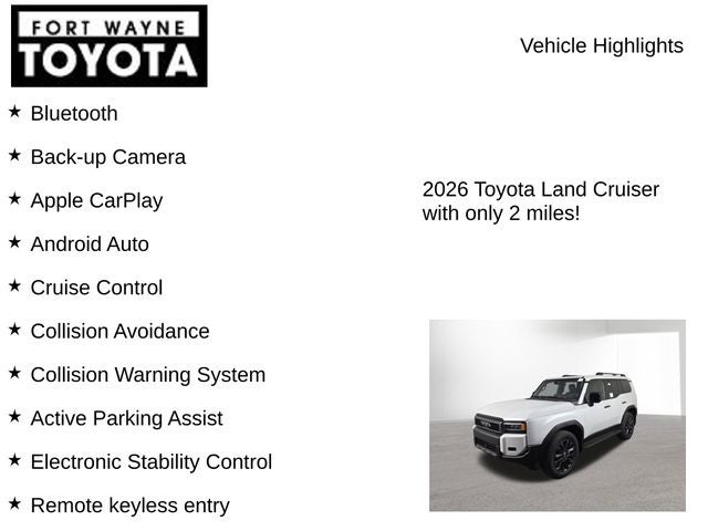 2026 Toyota Land Cruiser Land Cruiser