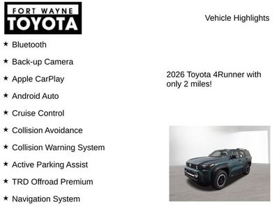 2026 Toyota 4Runner TRD Off-Road Premium