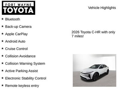 2026 Toyota C-HR XSE