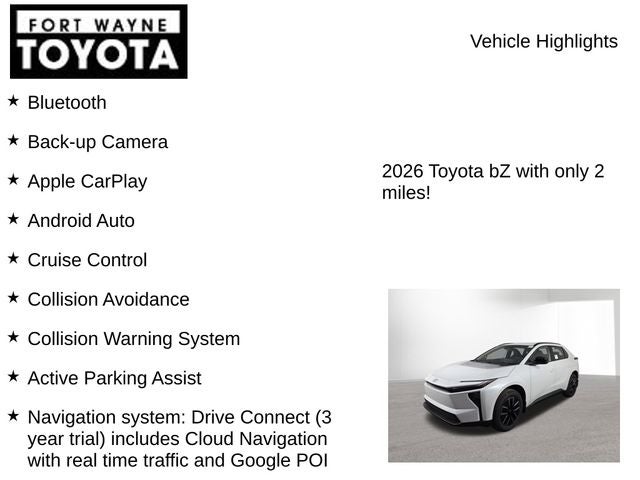 2026 Toyota bZ XLE