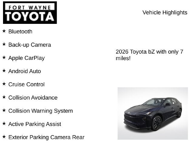 2026 Toyota bZ XLE