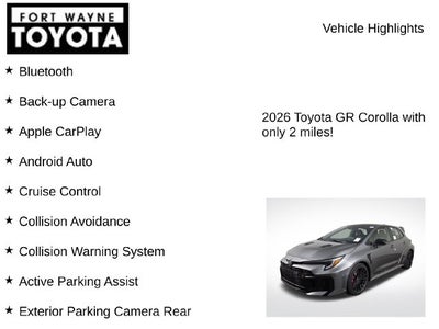 2026 Toyota GR Corolla GR Corolla Premium Plus