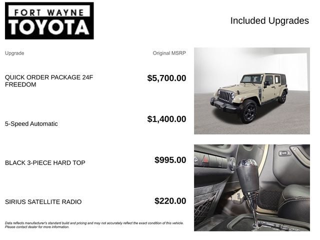 2017 Jeep Wrangler Unlimited Freedom Edition