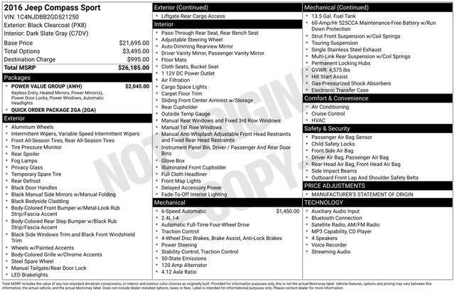 2016 Jeep Compass Sport