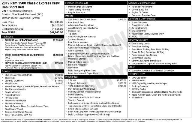 2019 RAM 1500 Classic Express