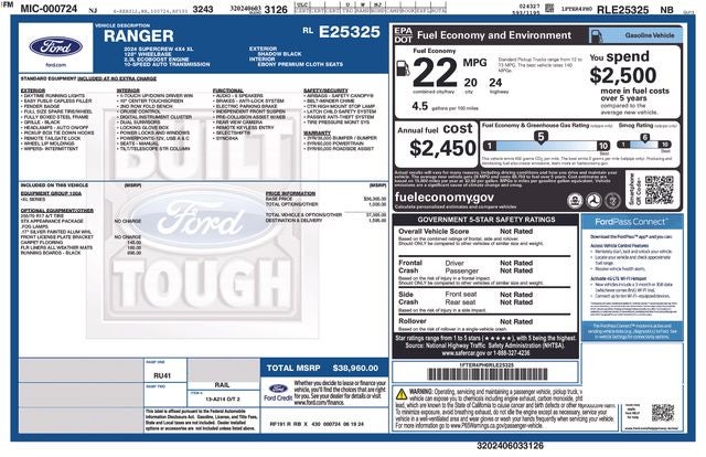 2024 Ford Ranger XL
