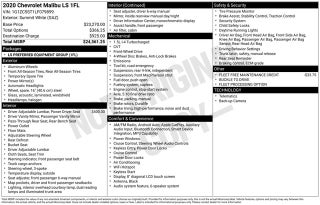 2020 Chevrolet Malibu LS 1FL