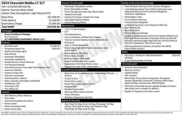 2024 Chevrolet Malibu LT 2LT