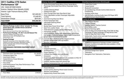 2011 Cadillac CTS 3.0L Performance