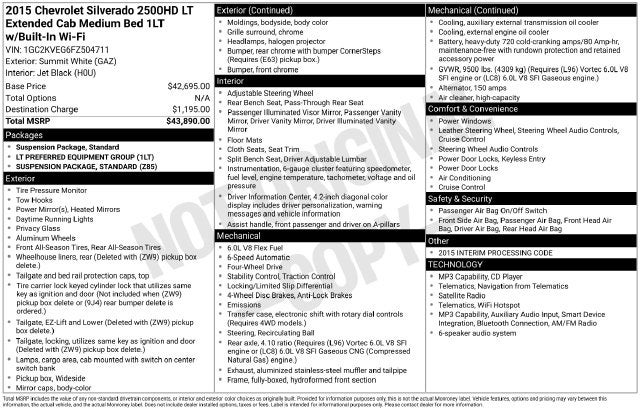 2015 Chevrolet Silverado 2500HD LT