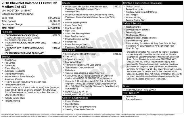 2018 Chevrolet Colorado LT