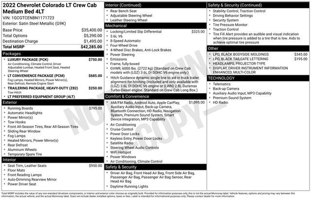2022 Chevrolet Colorado LT