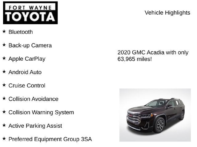 2020 GMC Acadia SLE