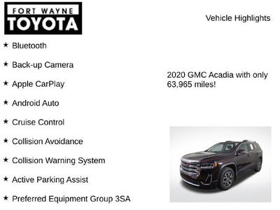2020 GMC Acadia SLE