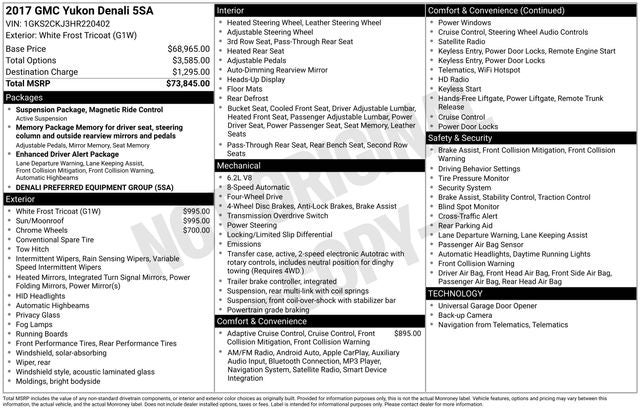 2017 GMC Yukon Denali