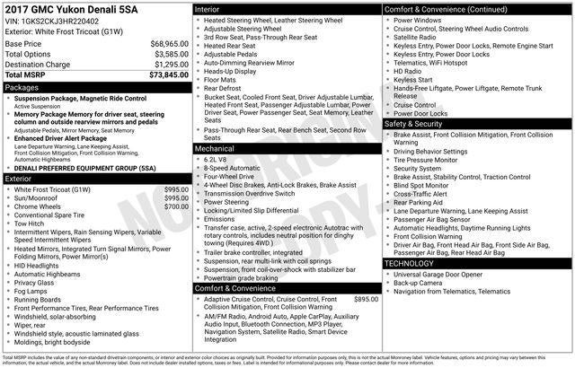2017 GMC Yukon Denali