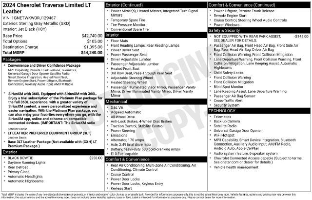 2024 Chevrolet Traverse Limited LT Leather