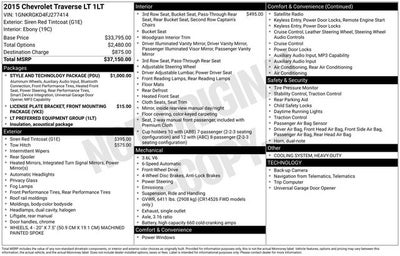 2015 Chevrolet Traverse LT 1LT